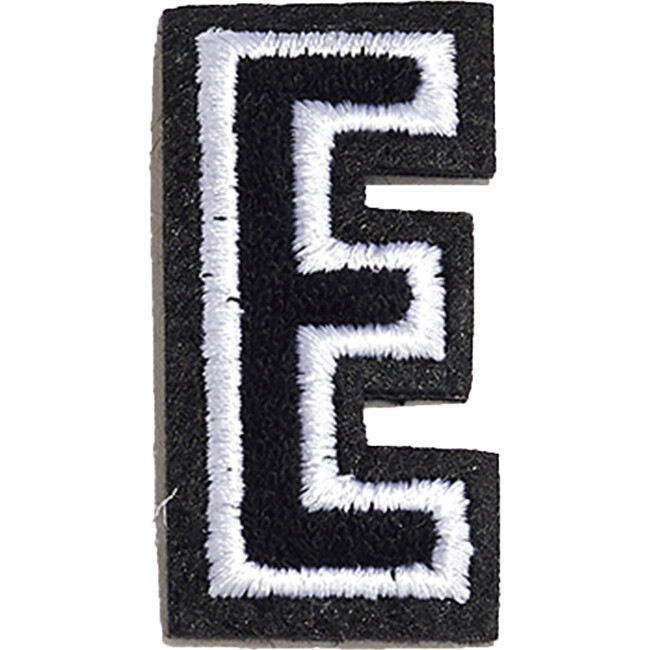 Small Plush Felt Alphabet 'E' Basket Letter, Black