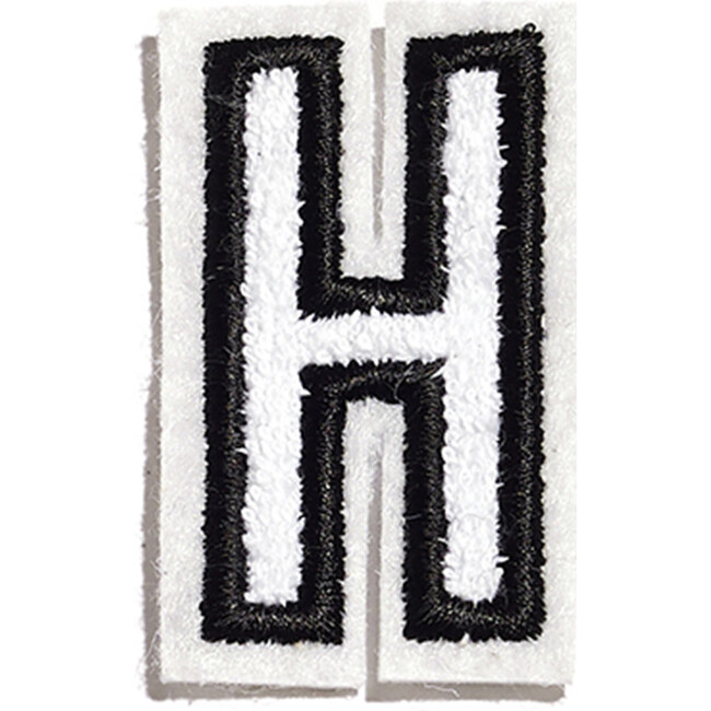 Small Plush Felt Alphabet 'H' Basket Letter, White