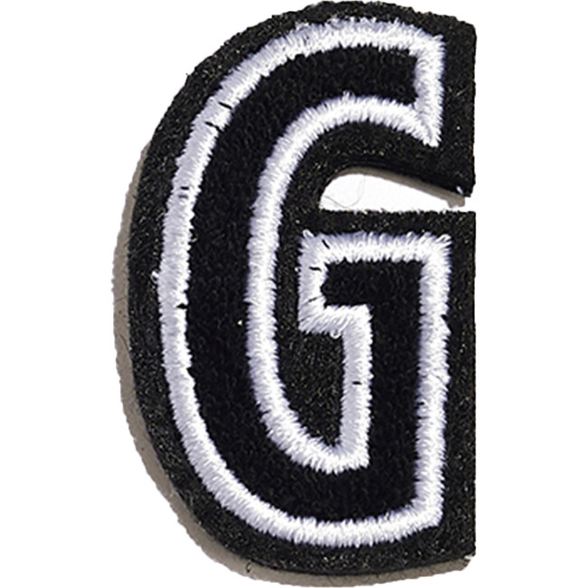 Small Plush Felt Alphabet 'G' Basket Letter, Black