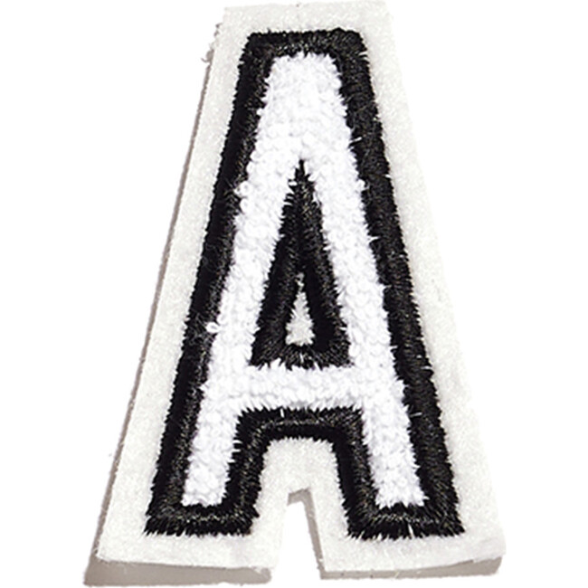 Small Plush Felt Alphabet 'A' Basket Letter, White