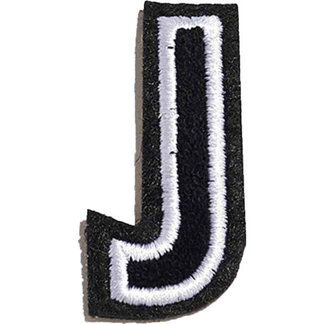 Small Plush Felt Alphabet 'J' Basket Letter, Black