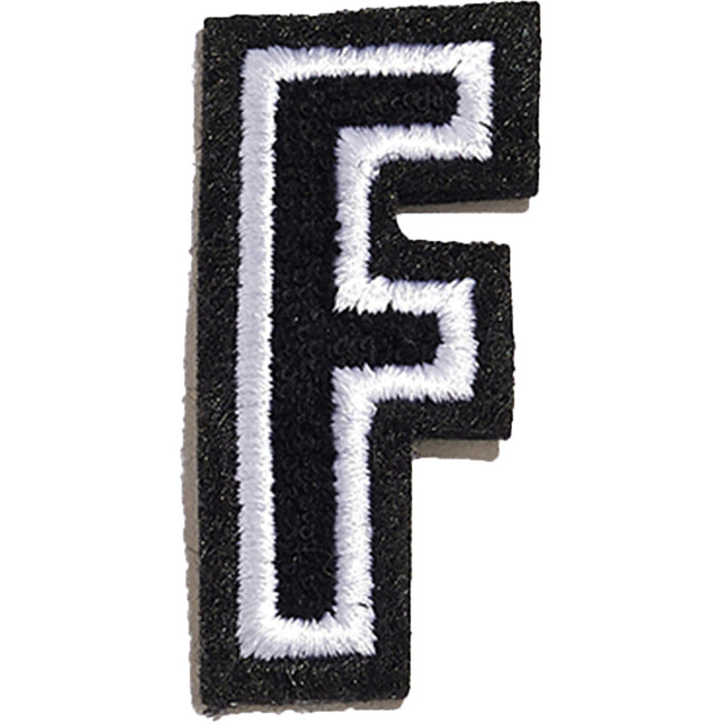 Small Plush Felt Alphabet 'F' Basket Letter, Black