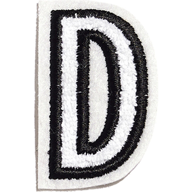 Small Plush Felt Alphabet 'D' Basket Letter, White