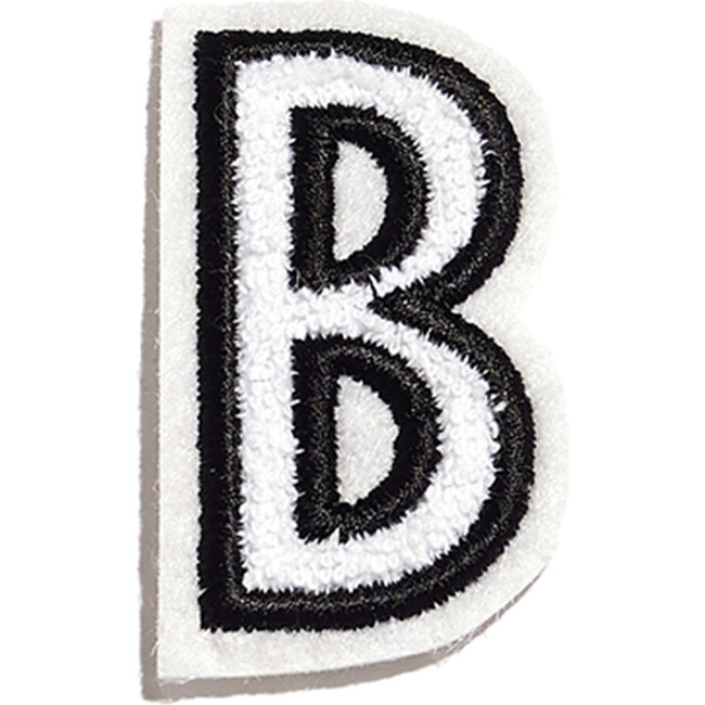 Small Plush Felt Alphabet 'B' Basket Letter, White