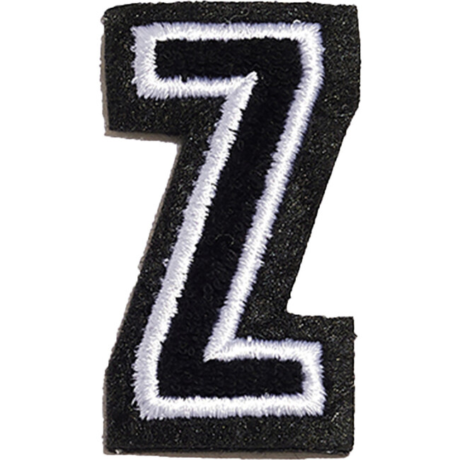 Small Plush Felt Alphabet 'Z' Basket Letter, Black