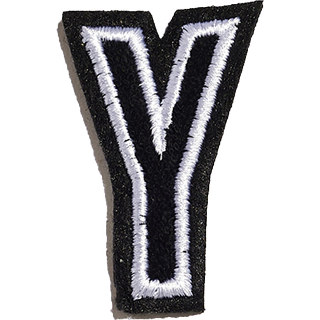 Small Plush Felt Alphabet 'Y' Basket Letter, Black