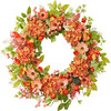Real Touch Spring Ivy with Salmon Hydrangea Wreath - Wreaths - 1 - thumbnail