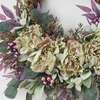 Purple Seeded Boxwood Wreath, Eucalyptus & Peony - Wreaths - 2 - thumbnail