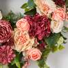 Blush & Bashful Mixed Dahlia, Peony & Rose Wreath - Wreaths - 2