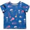 Brooklyn Print Short Sleeve Pocket Tee, Iridescent Jellyfish - Tees - 1 - thumbnail