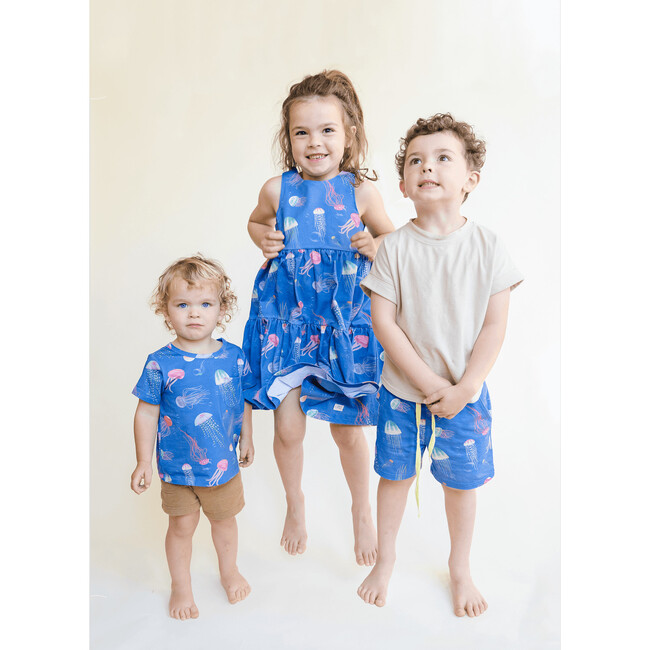 Alex Print Sleevesless Racerback Tier Dress, Iridescent Jellyfish - Dresses - 4