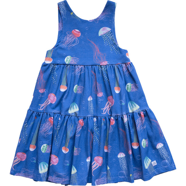 Alex Print Sleevesless Racerback Tier Dress, Iridescent Jellyfish - Dresses - 7