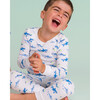 The Organic Long Sleeve Pajama Set, Sharks - Pajamas - 4