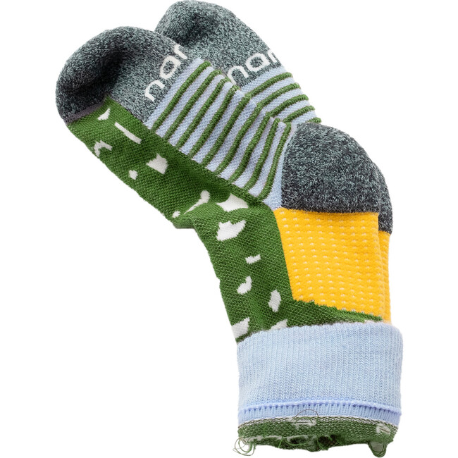 Peak Merino Hiking Socks, Forest Green And Purple Blue - Socks - 2