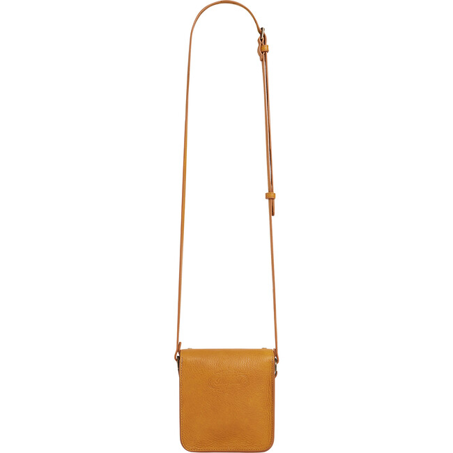 Cipsy Studded Flap Leather Messenger Bag, Ocher - Bags - 3