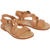 Caina 2-Strap Buckled Leather Sandals, Honey - Sandals - 2