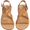 Caina 2-Strap Buckled Leather Sandals, Honey - Sandals - 3