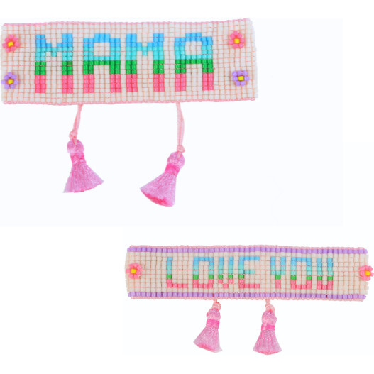 Mommy & Me Bracelet Set: Mama + Love You - Bracelets - 1
