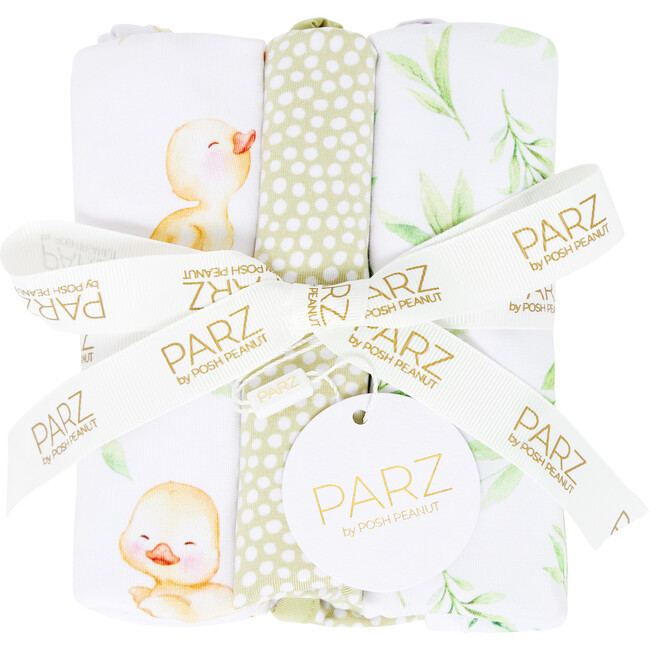 Vadim Burp Cloth 3-Piece Set, White - Burp Cloths - 2