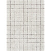 Washable Contrast Base Bordered Plush Tile Rug, Mosaic - Rugs - 1 - thumbnail