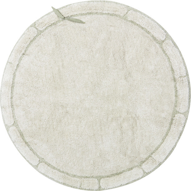 Removable Leaves Round Washable Rug, Bamboo Leaf