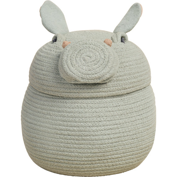 Kids Handcrafted Braided Cord Basket, Henry The Hippo