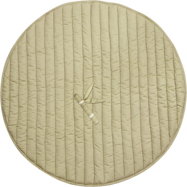 Soft-Padded Reversible Round Playmat, Bamboo Leaf