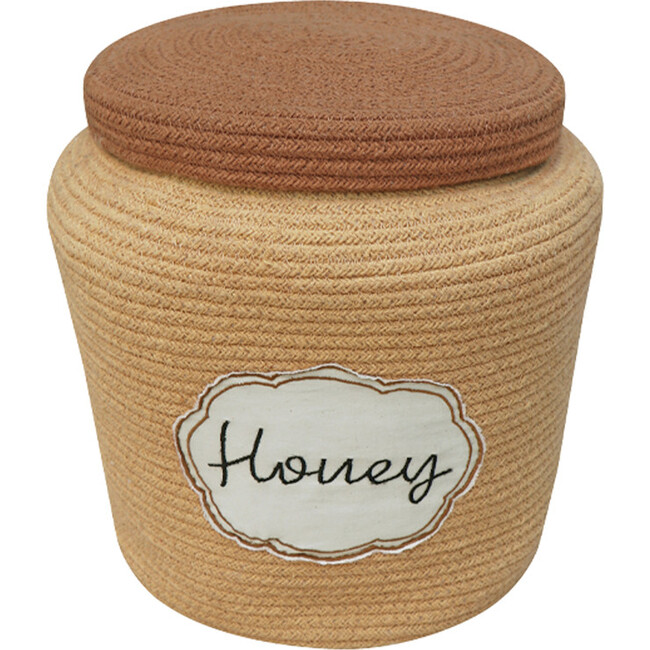 Handcrafted Braided Cord Basket, Honey Pot