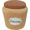 Handcrafted Braided Cord Basket, Honey Pot - Storage - 1 - thumbnail