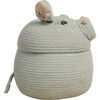 Kids Handcrafted Braided Cord Basket, Henry The Hippo - Storage - 3