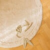 Removable Leaves Round Washable Rug, Bamboo Leaf - Rugs - 3