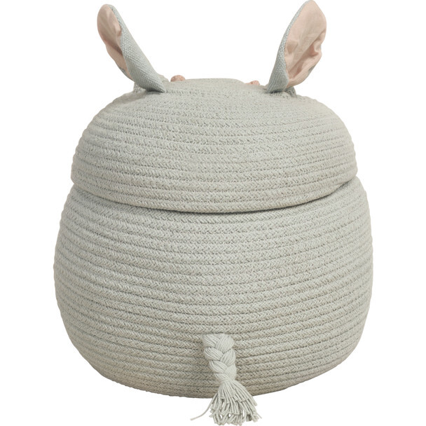 Kids Handcrafted Braided Cord Basket, Henry The Hippo - Storage - 4
