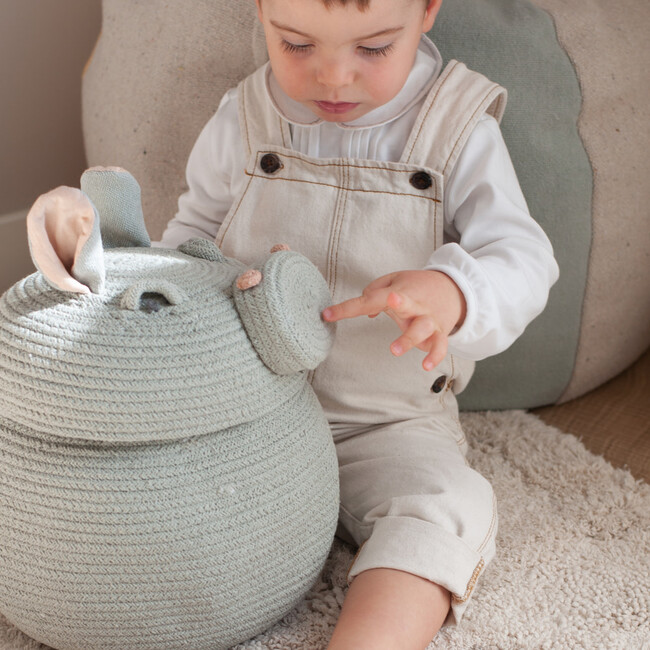 Kids Handcrafted Braided Cord Basket, Henry The Hippo - Storage - 6