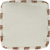 Vichy Plush Tablecloth-Inspired Pouf, Toffee - Ottomans - 5 - thumbnail
