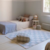 Kitchen Tiles Checkerboard Pattern Washable Rug, Blue Sage - Rugs - 6