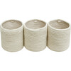 3-Cylindrical Handcrafted Braided Cord Crib Basket, Bobby Vanilla - Storage - 1 - thumbnail