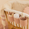 3-Cylindrical Handcrafted Braided Cord Crib Basket, Bobby Vintage Nude - Storage - 2