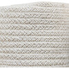 3-Cylindrical Handcrafted Braided Cord Crib Basket, Bobby Vanilla - Storage - 3