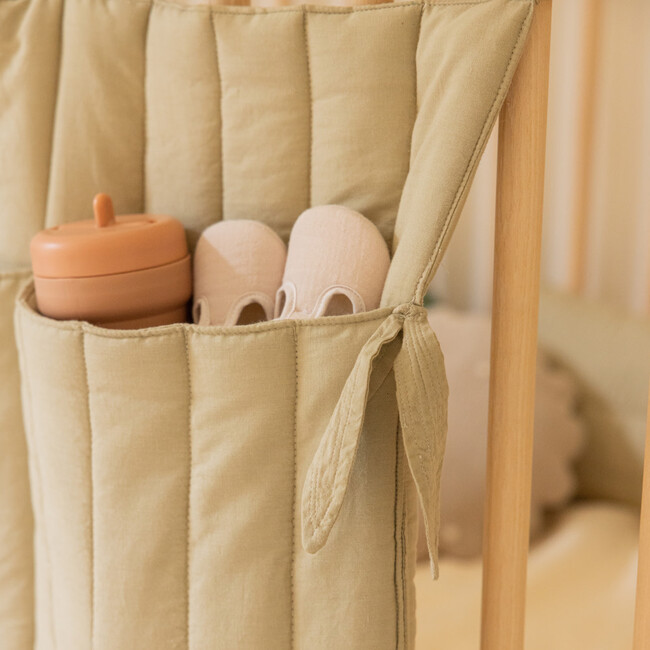 Crib Tie-String Pocket Hanger, Benjamin Olive - Storage - 5