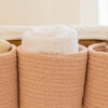 3-Cylindrical Handcrafted Braided Cord Crib Basket, Bobby Vintage Nude - Storage - 4