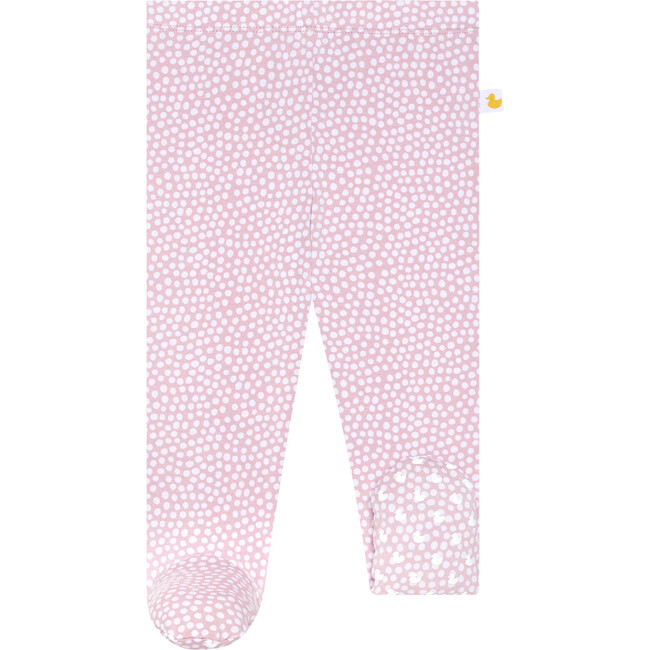 Pastel Orchid Polka Dot Footie Legging, Purple - Leggings - 2