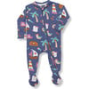 Pirates Footie Pajama, Blue - Footie Pajamas - 1 - thumbnail