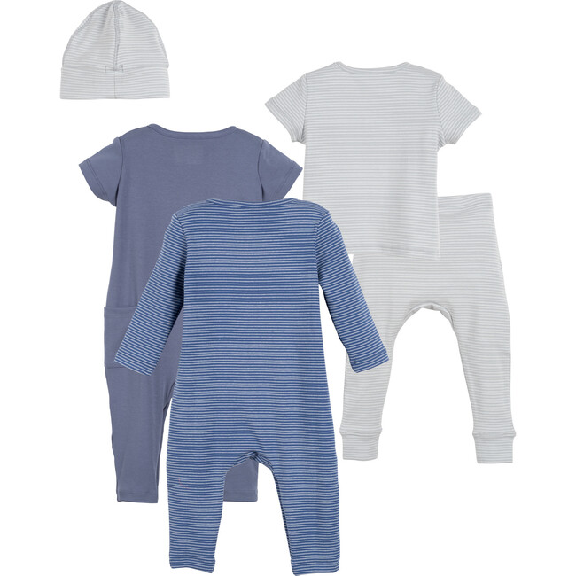 5 Piece Baby Set, Blue Multi - Mixed Apparel Set - 2