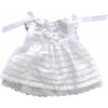 Striped Organza Dress, White - Dresses - 1 - thumbnail