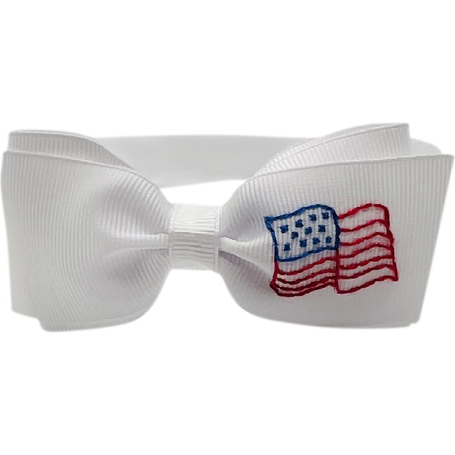 American Flag Headband, White