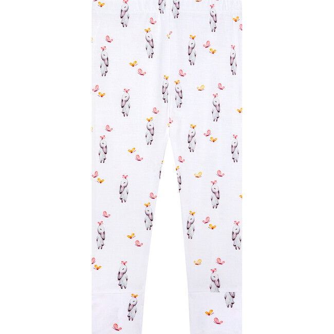 Athena Long Sleeve Basic Pajama, White - Pajamas - 2