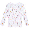 Athena Long Sleeve Basic Pajama, White - Pajamas - 3