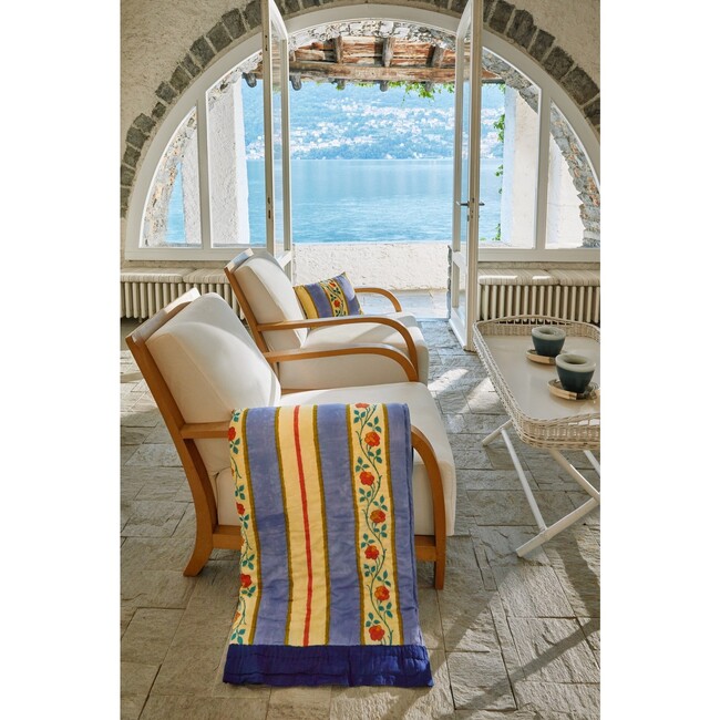 Varanasi Stripes Pervinch Reversible Quilt - Quilts - 2