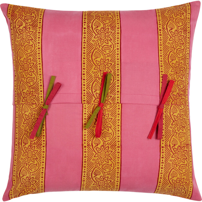 Tea Flower Red Orange Cushion - Decorative Pillows - 3