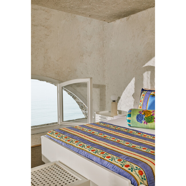 Varanasi Stripes Pervinch Reversible Quilt - Quilts - 3